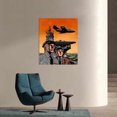 Buck Danny Art Strips - Un avion n'est pas rentré - Dibond sur plexiglas 120x100