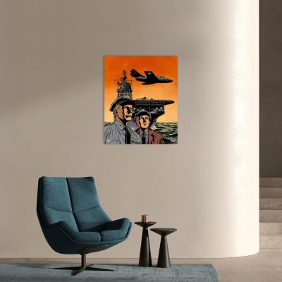 Buck Danny Art Strips - Un avion n'est pas rentré - Dibond sur plexiglas 95x80