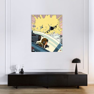 Buck Danny Art Strips - Lady X - Dibond sur plexiglas 120x100