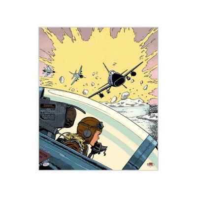 Buck Danny Art Strips - Lady X - Dibond sur plexiglas