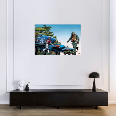 Buck Danny Art Strips - Scramble - Dibond sur plexiglas 100x150