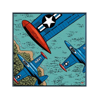 Buck Danny Art Strips - Verticale côte - Caisse américaine noire Buck Danny Art Strips - Verticale côte - Caisse américaine noire