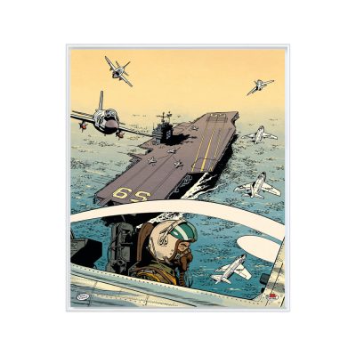 Buck Danny Art Strips - S.O.S. soucoupes volantes - Caisse américaine blanche Buck Danny Art Strips - S.O.S. soucoupes volantes - Caisse américaine blanche