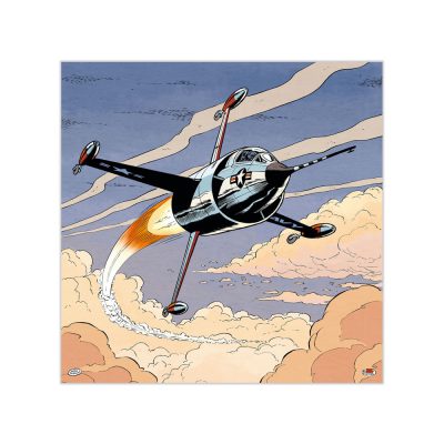 Buck Danny Art Strips - Un prototype a disparu - Dibond sur plexiglas