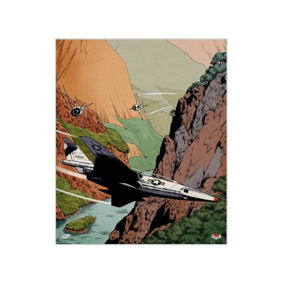 Buck Danny Art Strips - Alerte à Cap Kennedy - Dibond sur plexiglas