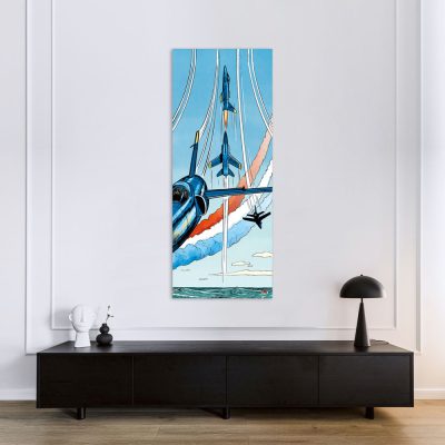 Buck Danny Art Strips - Les anges bleus - Dibond sur plexiglas 200x80