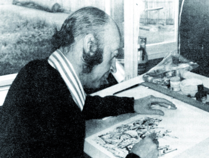 Victor Hubinon en plein travail
